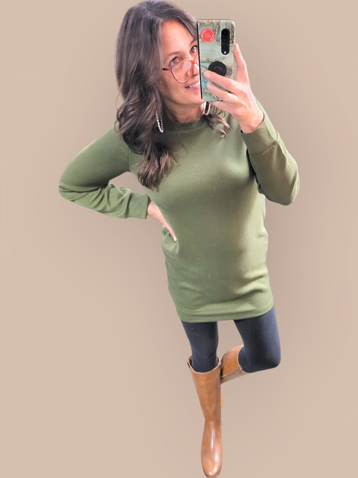 Dear Scarlett Scuba Material Tunic