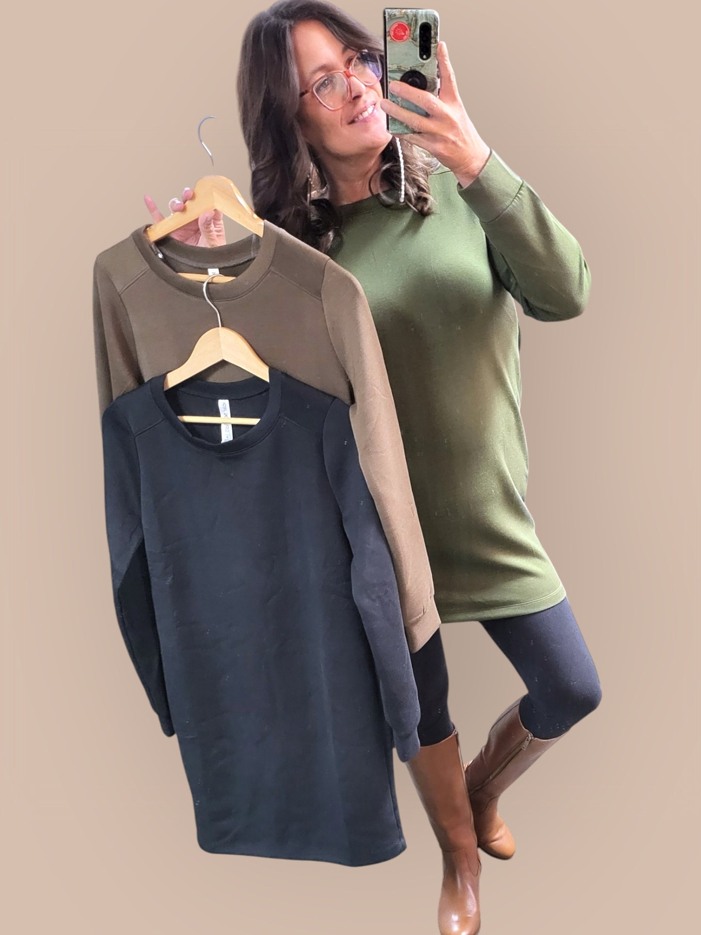 Dear Scarlett Scuba Material Tunic