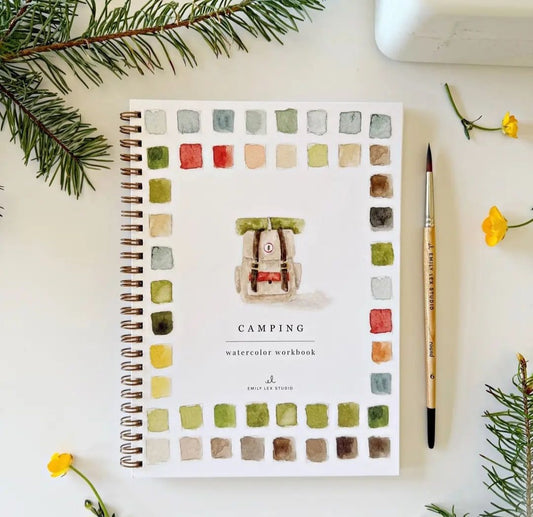 Camping Watercolor Workbook