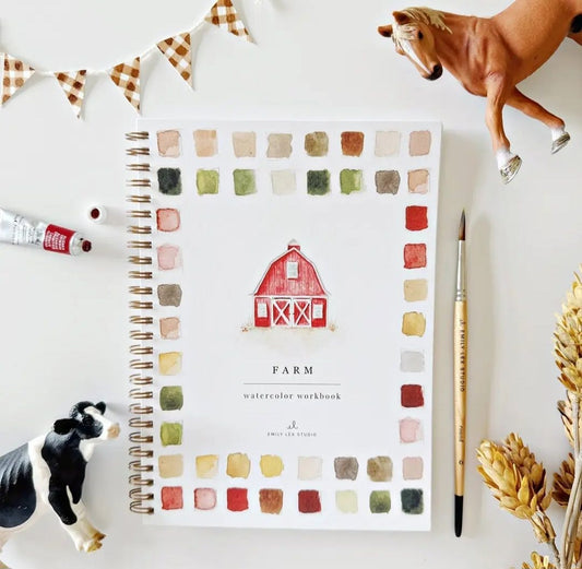 Farm Watercolor Workbook