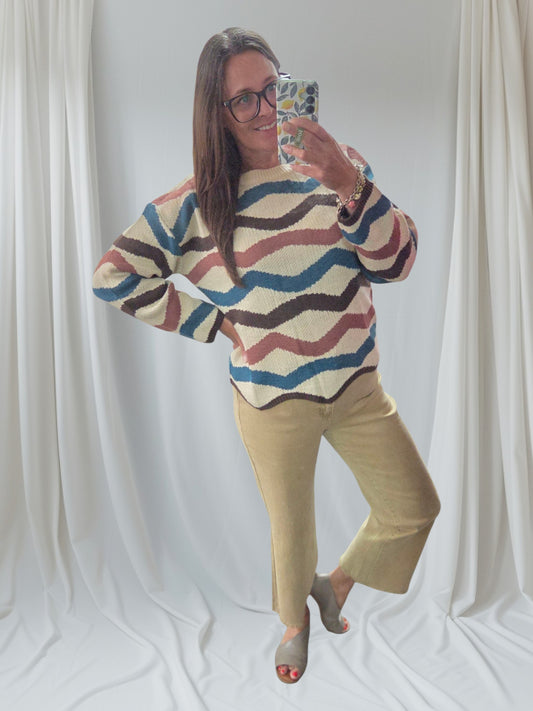 Multi Wave Knit Sweater