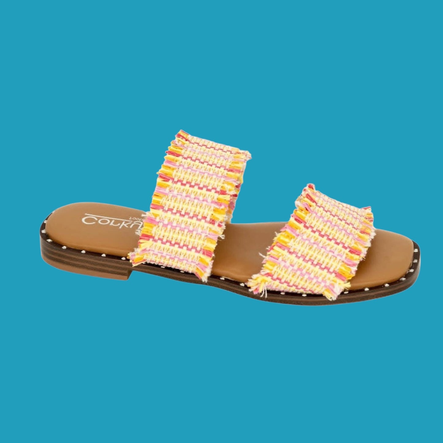 Corkys Afrayed of What Sandal Pink Combo