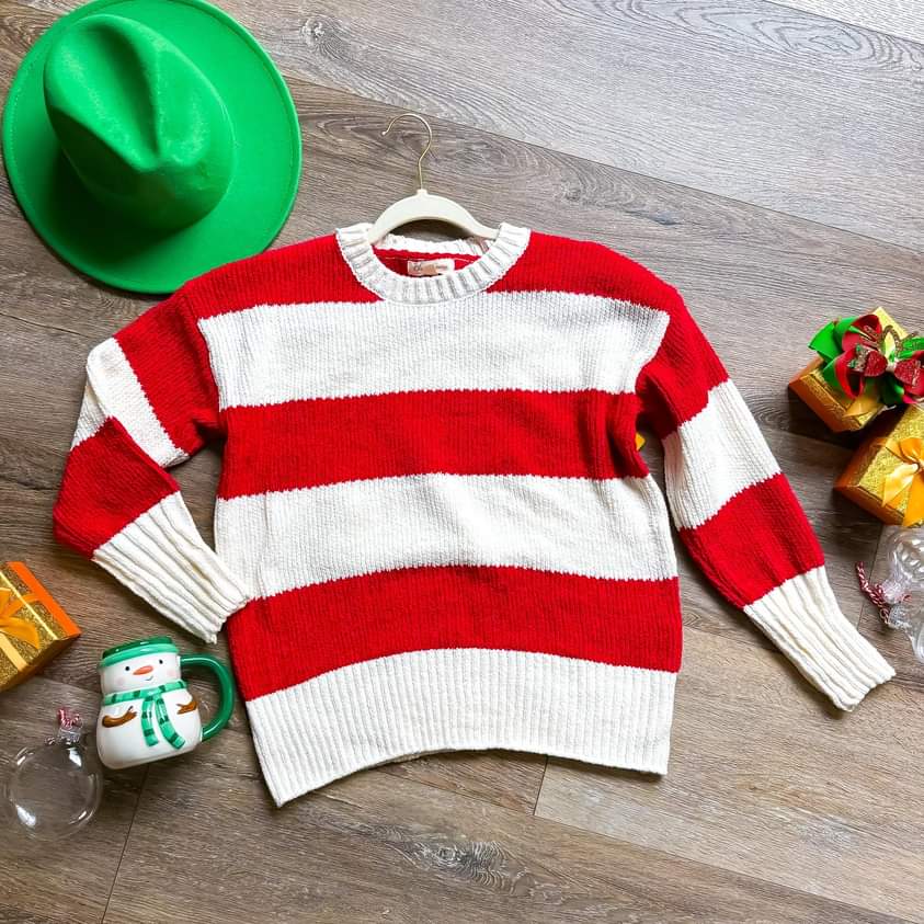 Feeling Festive Stripe Sweater