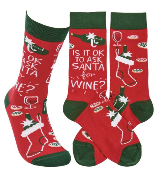 Ask Santa for Wine Socks