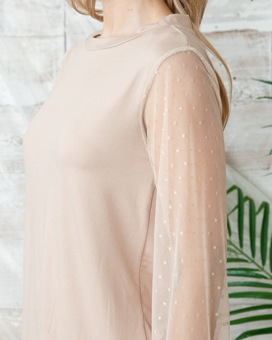 Speak Now ~ Elegant Top in Taupe