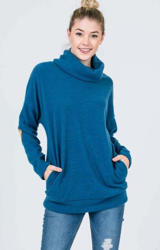 Cozy Comfort- Mock Neck Sweater