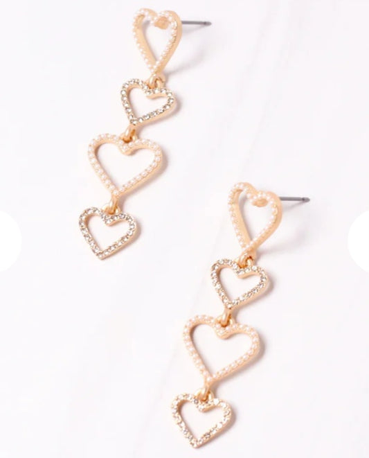 Emma Heart Drop Earrings