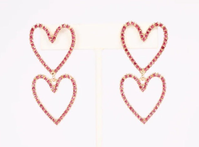 Just a Crush Heart Dangle Earrings