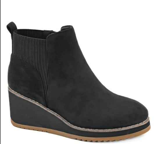 Corkys "Apple Saused" Vegan Suede Wedge Ankle Booties