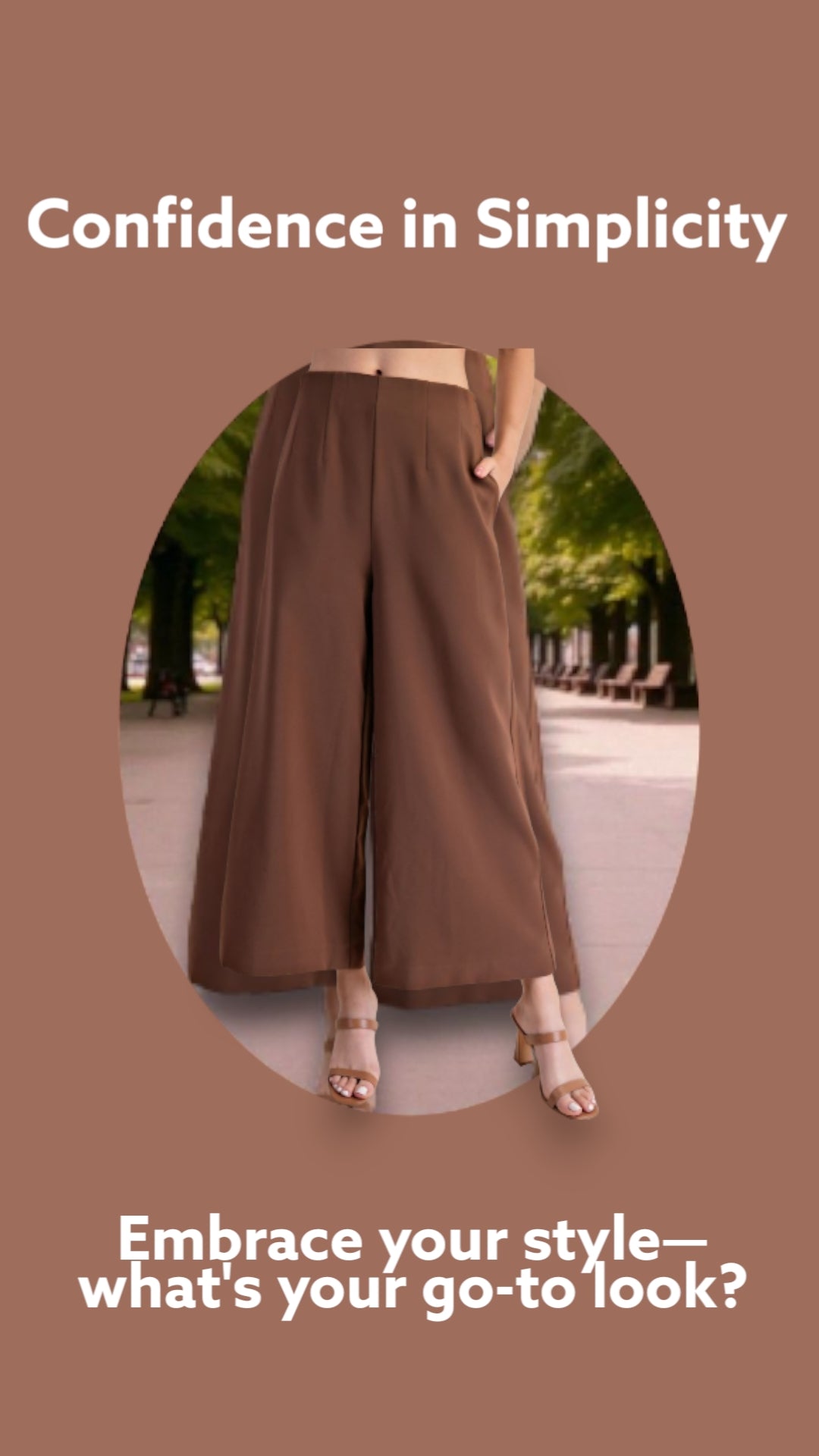 Culottes- High Waisted Trousers Chocolate