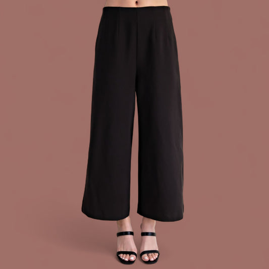 Culottes High Waisted Trousers Black