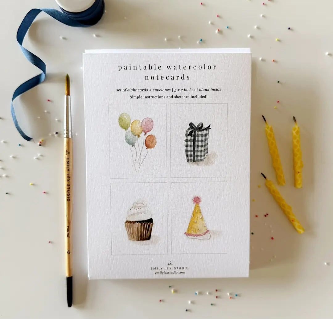 Celebrate Paintable Notecards emily lex studio
