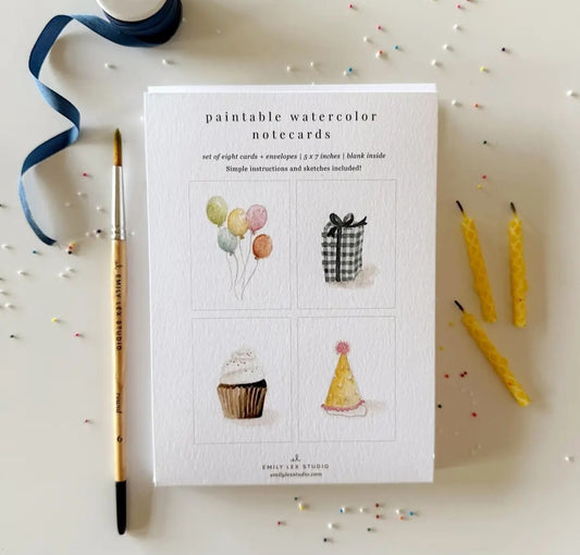 Celebrate Paintable Notecards emily lex studio