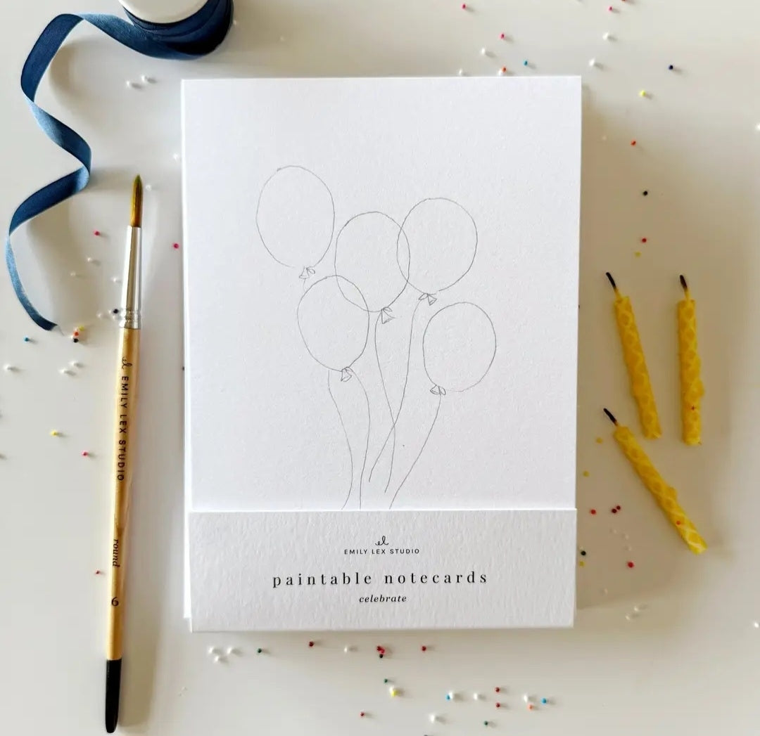 Celebrate Paintable Notecards emily lex studio