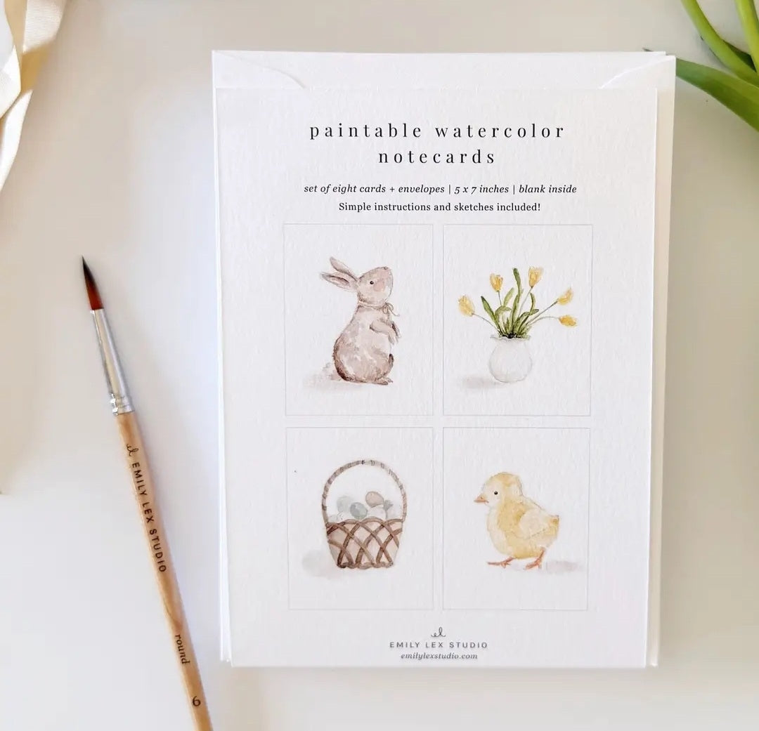Easter Paintable Notecards emily lex studio