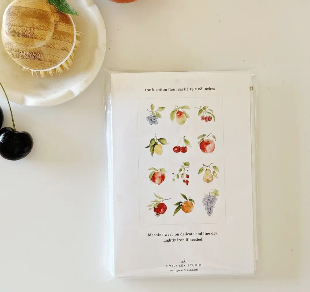 Fruit Tea Towel emily lex designs