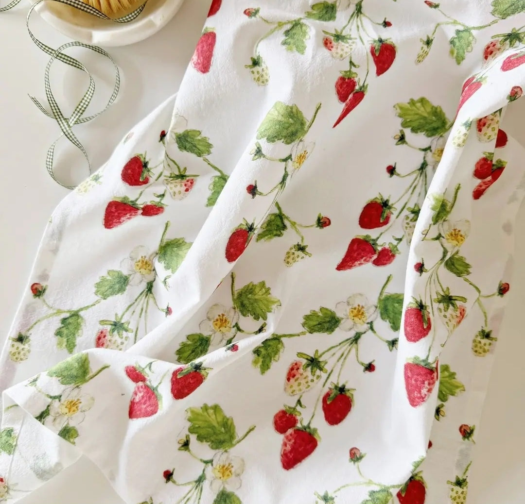 Strawberry Tea Towel emily lex designs