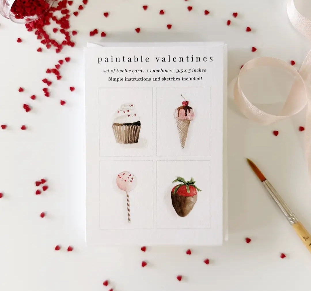 Sweet Treats Paintable Valentine's Watercolor Cards