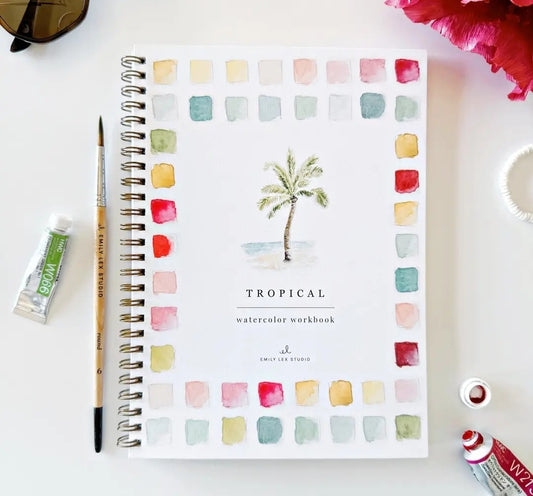 Tropical Watercolor Workbook emily lex designs