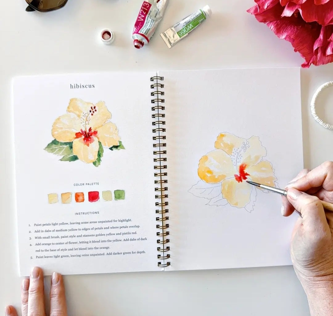 Tropical Watercolor Workbook emily lex designs