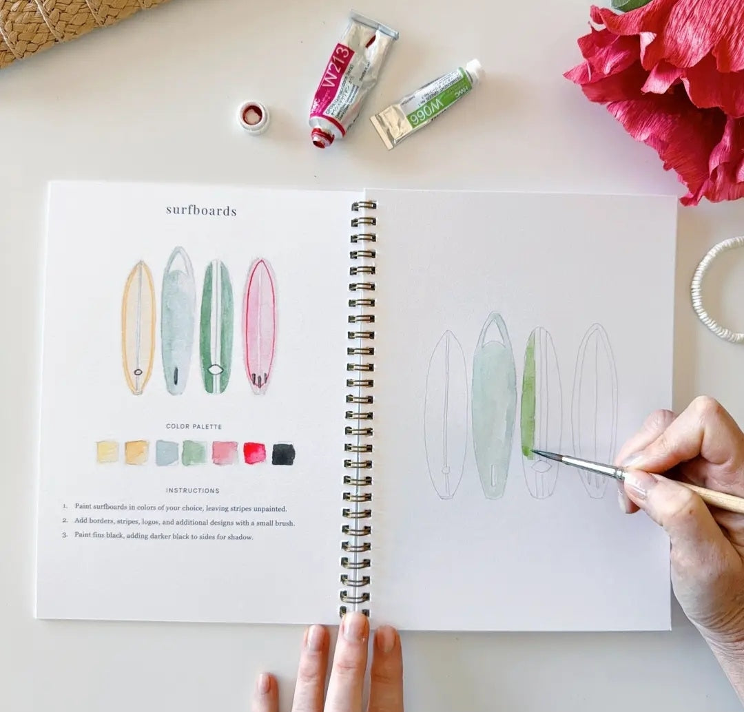 Tropical Watercolor Workbook emily lex designs