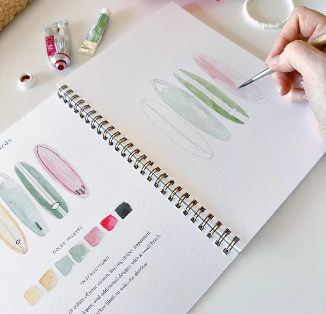 Tropical Watercolor Workbook emily lex designs