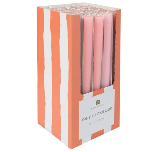 Pink Dinner Table Taper Candles