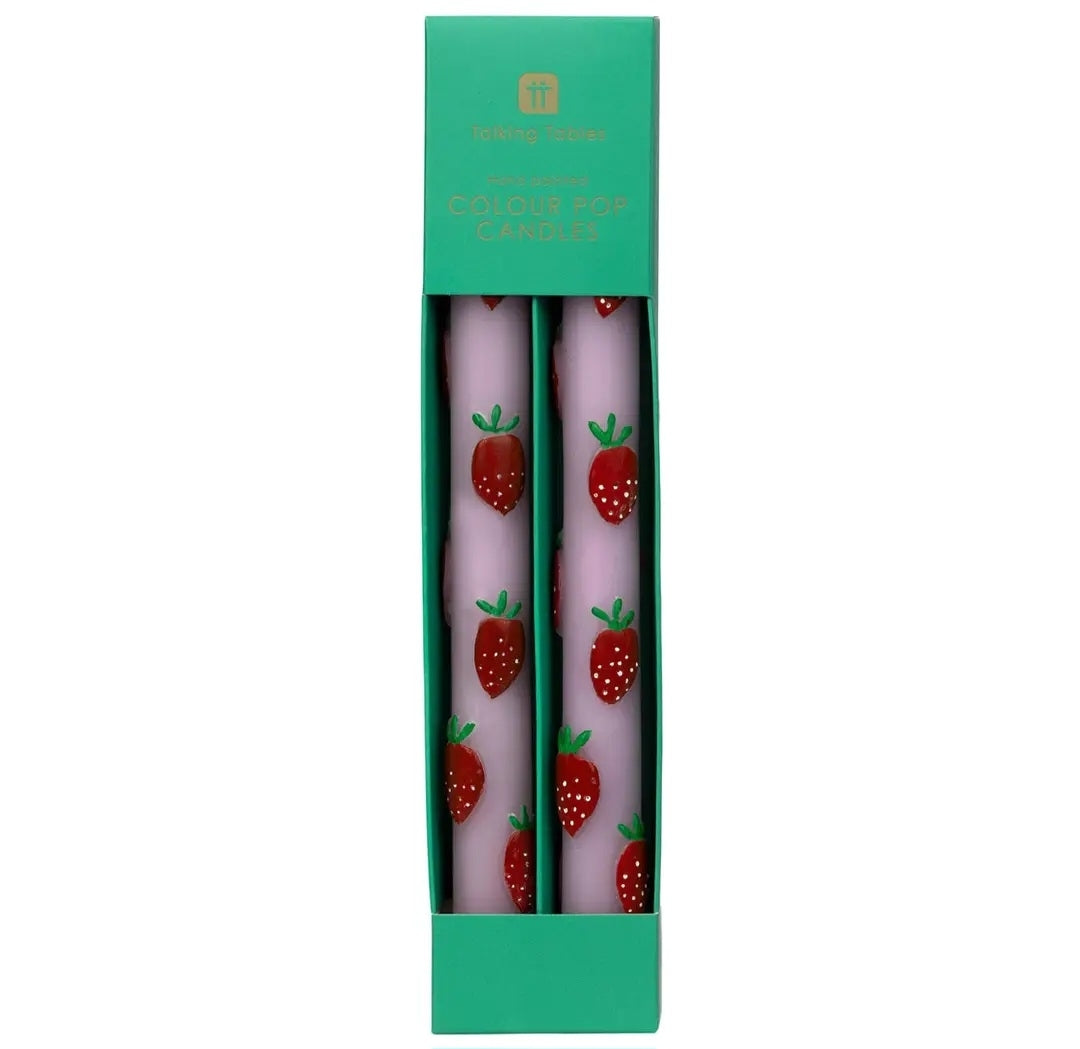 Strawberry Lilac Dinner Taper Candles