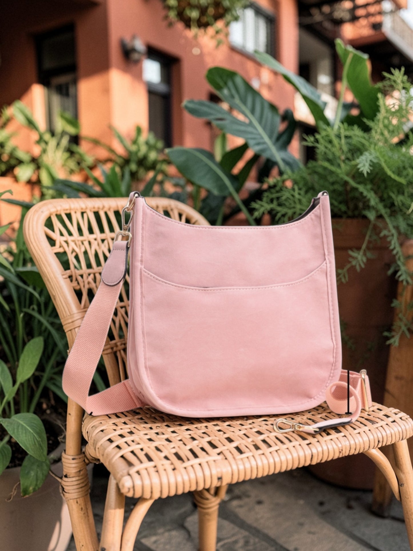 Bijou Faux Suede Crossbody Bag