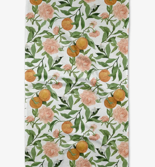Peony For Your Thoughts Geometry Tea Towel