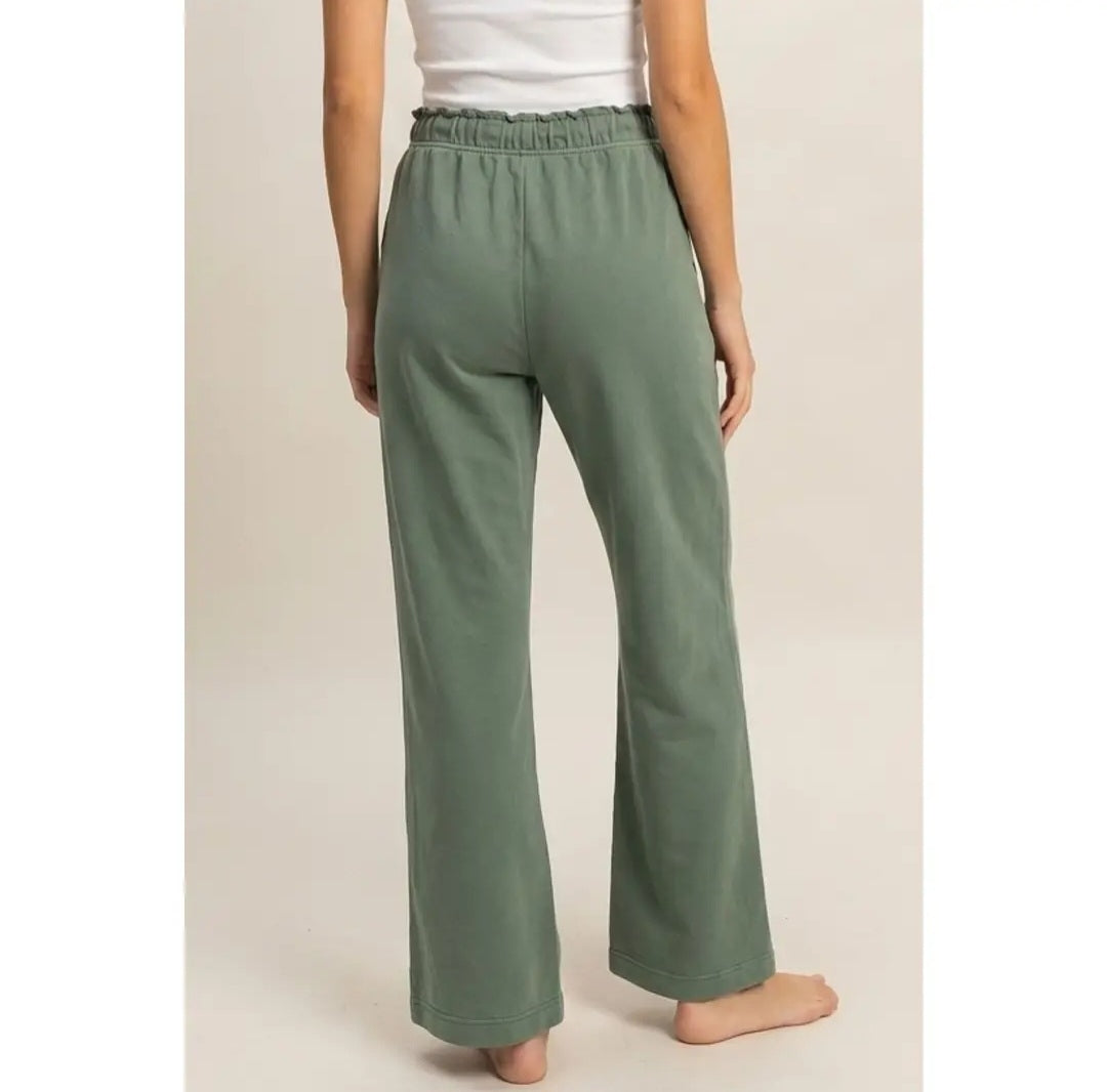 Long Weekend Athleisure Pant in Dusty Olive Green
