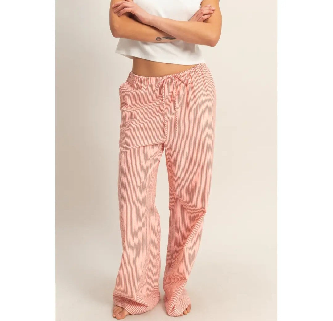Red Stripe Seersucker Pant