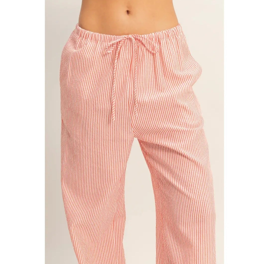 Red Stripe Seersucker Pant
