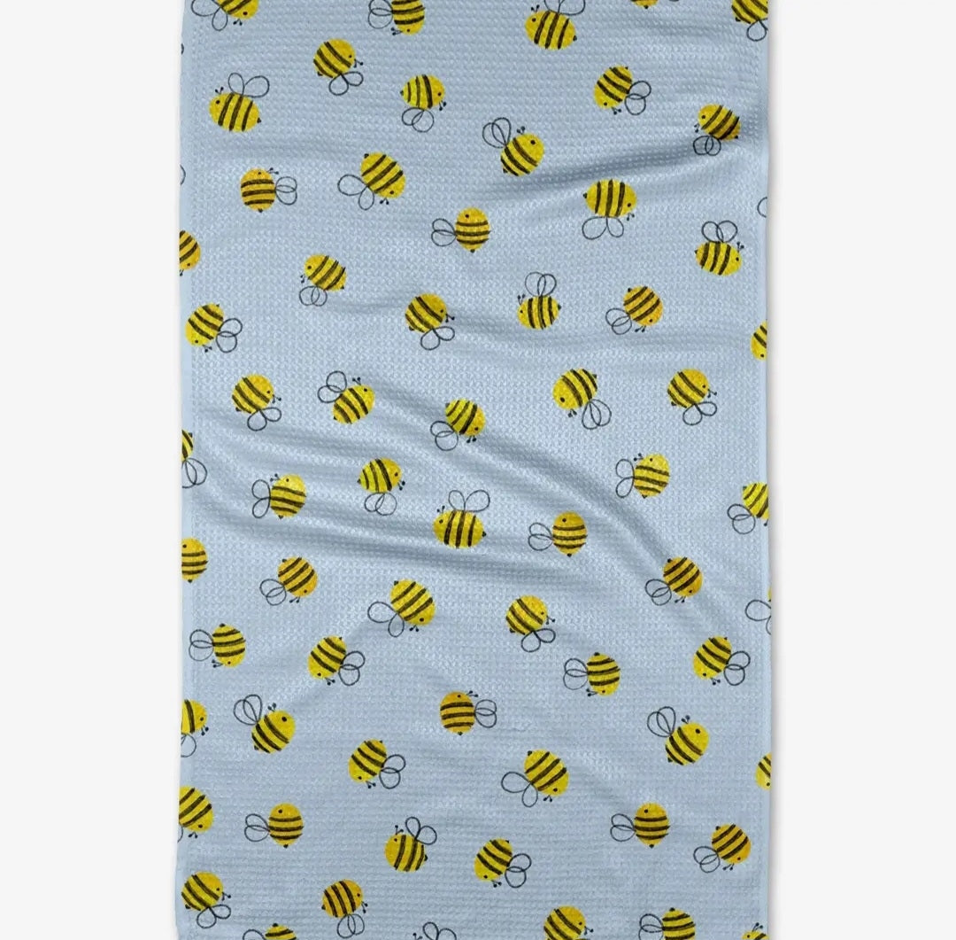 Buzzing Geometry Tea Towel