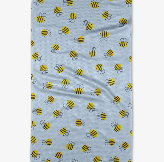 Buzzing Geometry Tea Towel