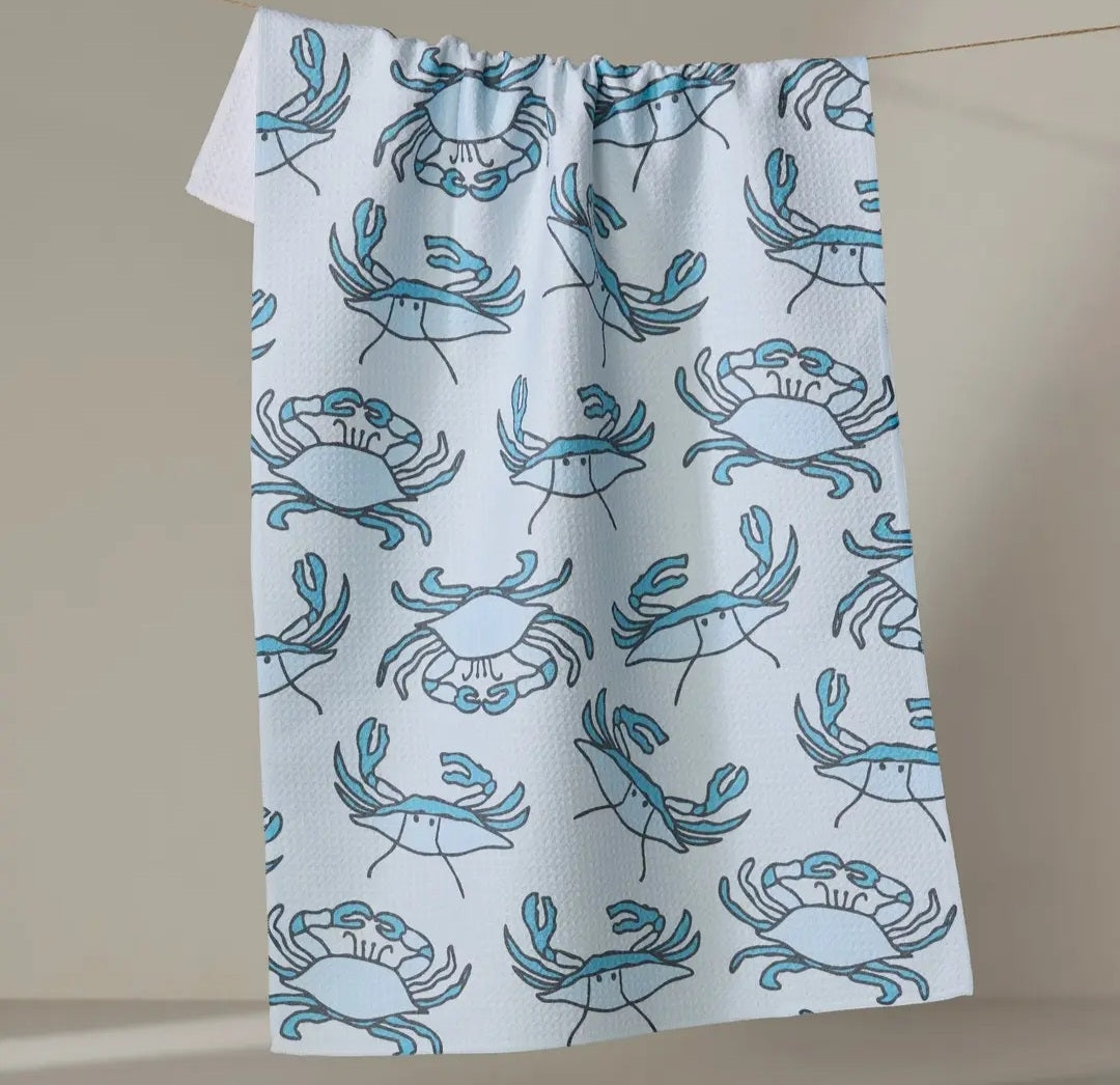 Coastal Crew Geometry Tea Towel