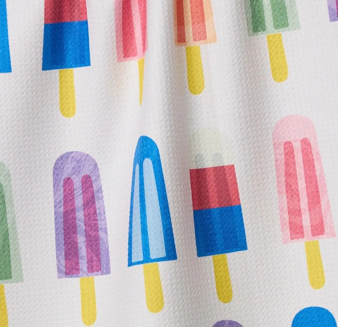 Poppy Popsicles Geometry Tea Towel