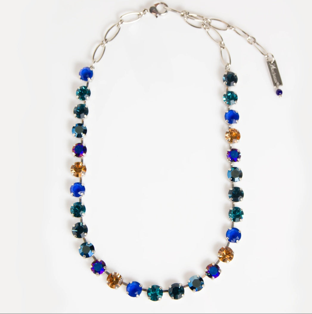Mariana Medium Everyday Necklace in Indigo Hour and Rhodium