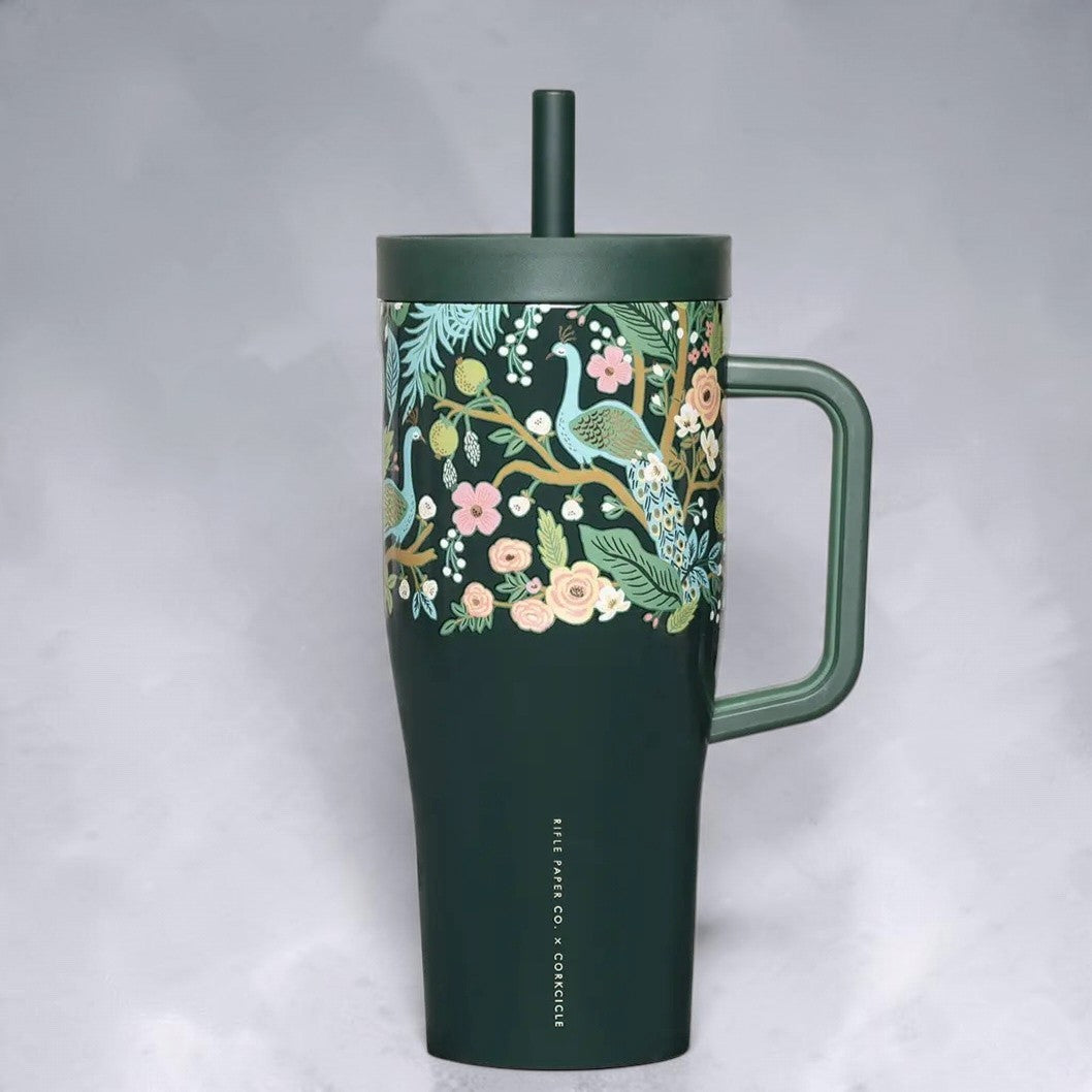 Corkcicle Rifle Paper 22oz Cruiser with Peacock Print