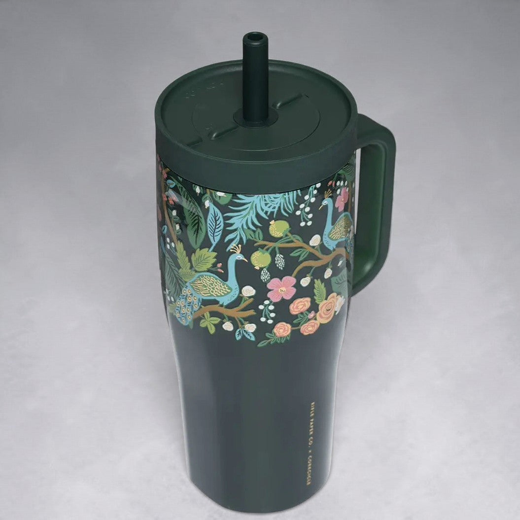 Corkcicle Rifle Paper 22oz Cruiser with Peacock Print