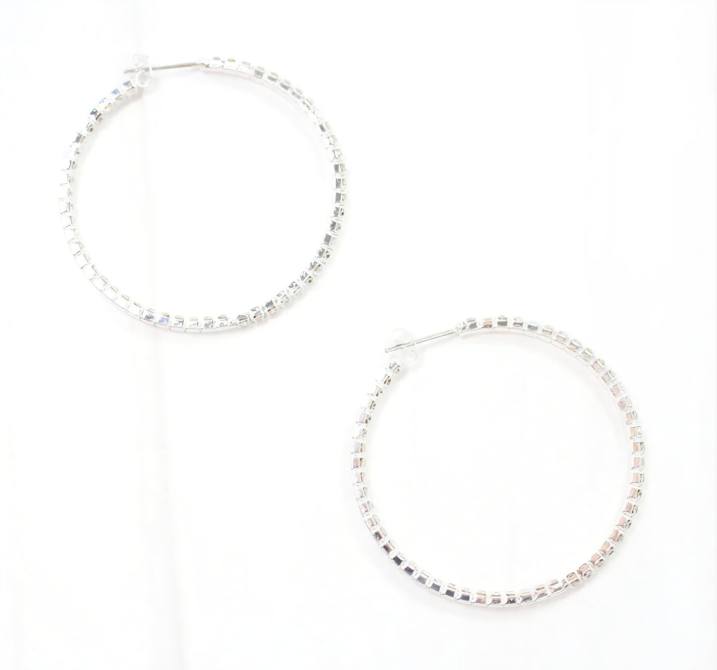 Sparkle Baby Crystal Hoop Earrings