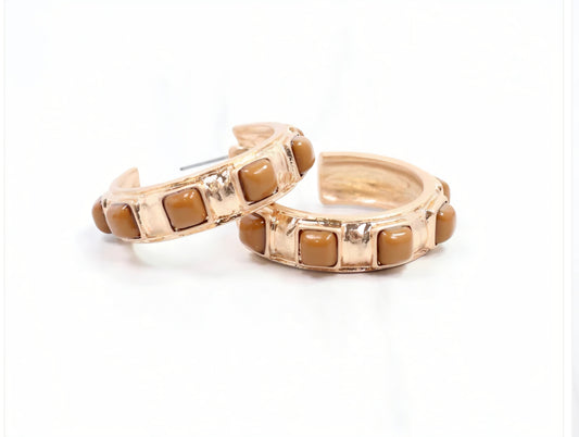 Allie Hammered Gold Earrings