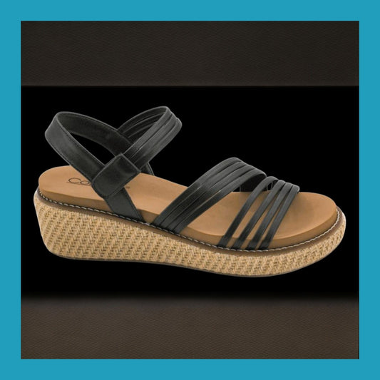 Corkys Black What About Now Sandal