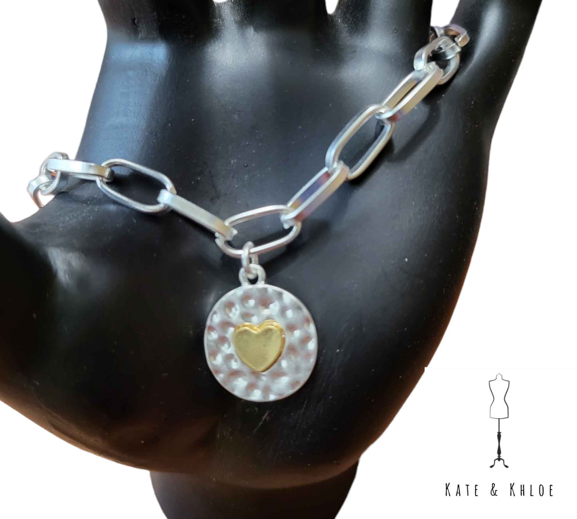 Elegant Harmony Two-Tone Chain Link Bracelet