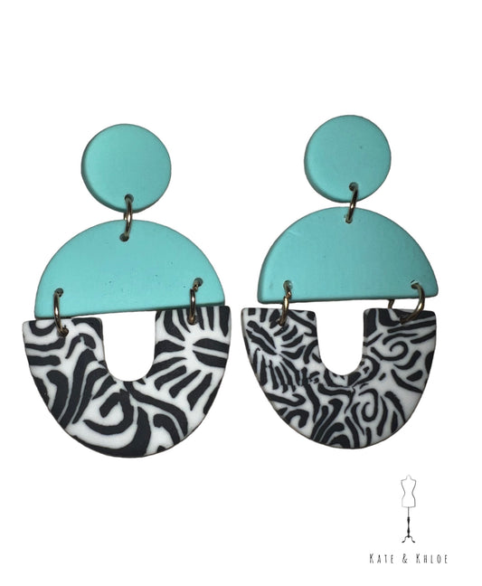 Tribal Tiffany Polymer Clay Earrings