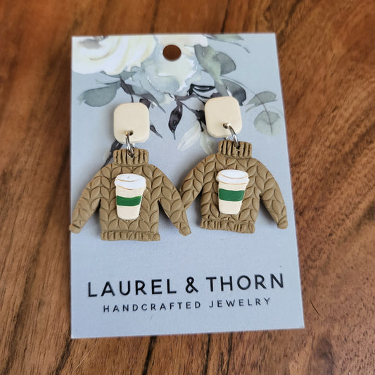 Pumpkin Spice Sweater Earrings