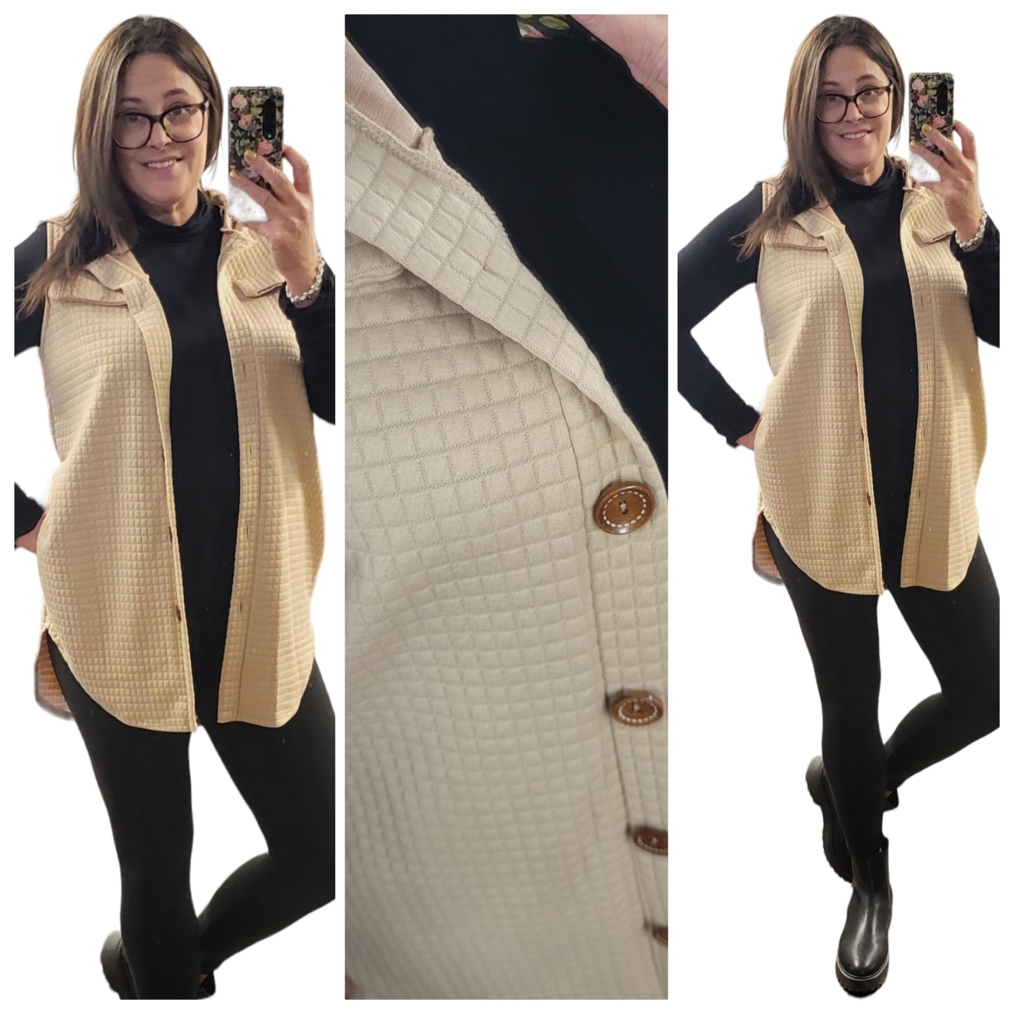 Everyday Taupe Vest Inspired Jacket